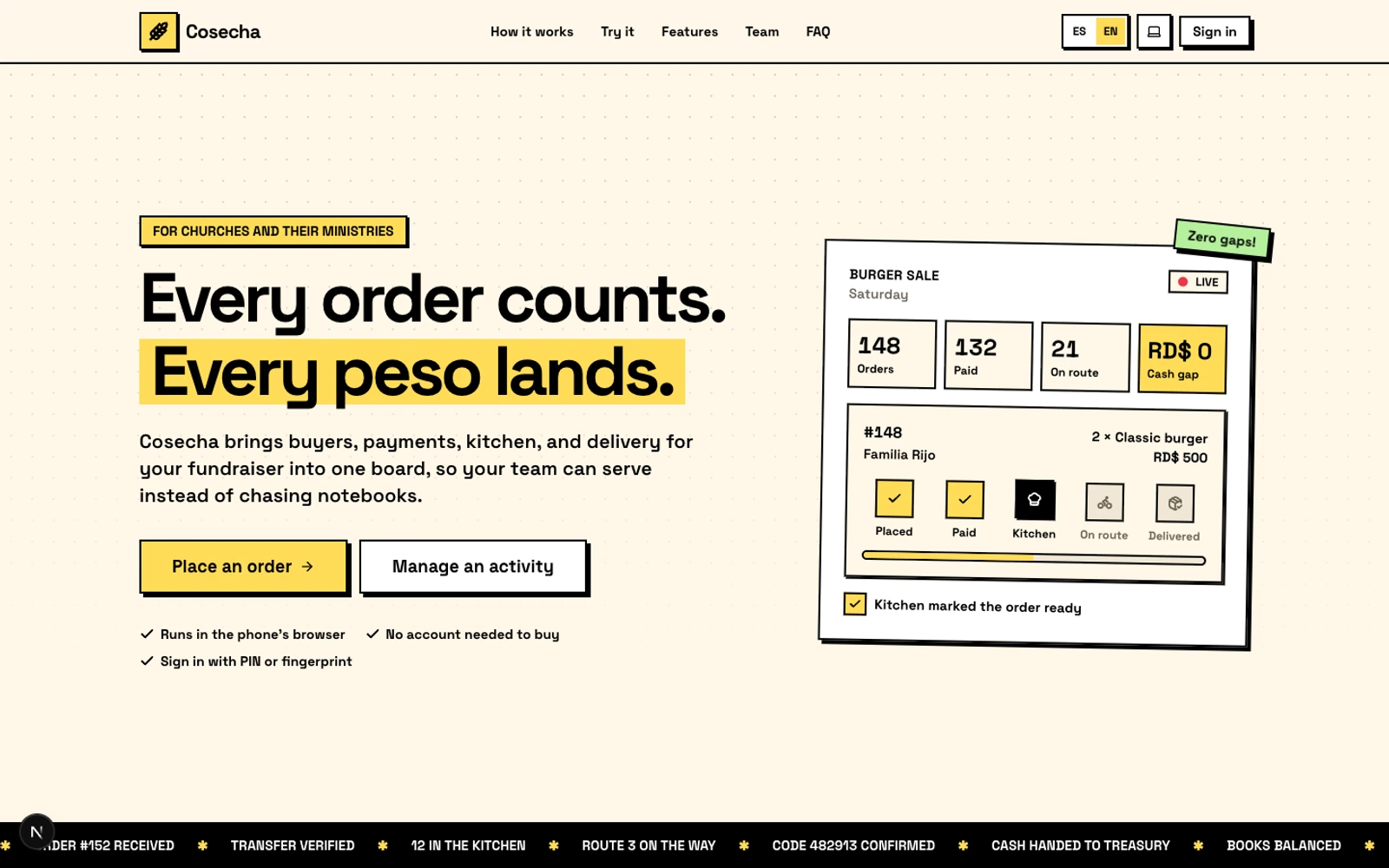 Cosecha — Fundraising Sales Management